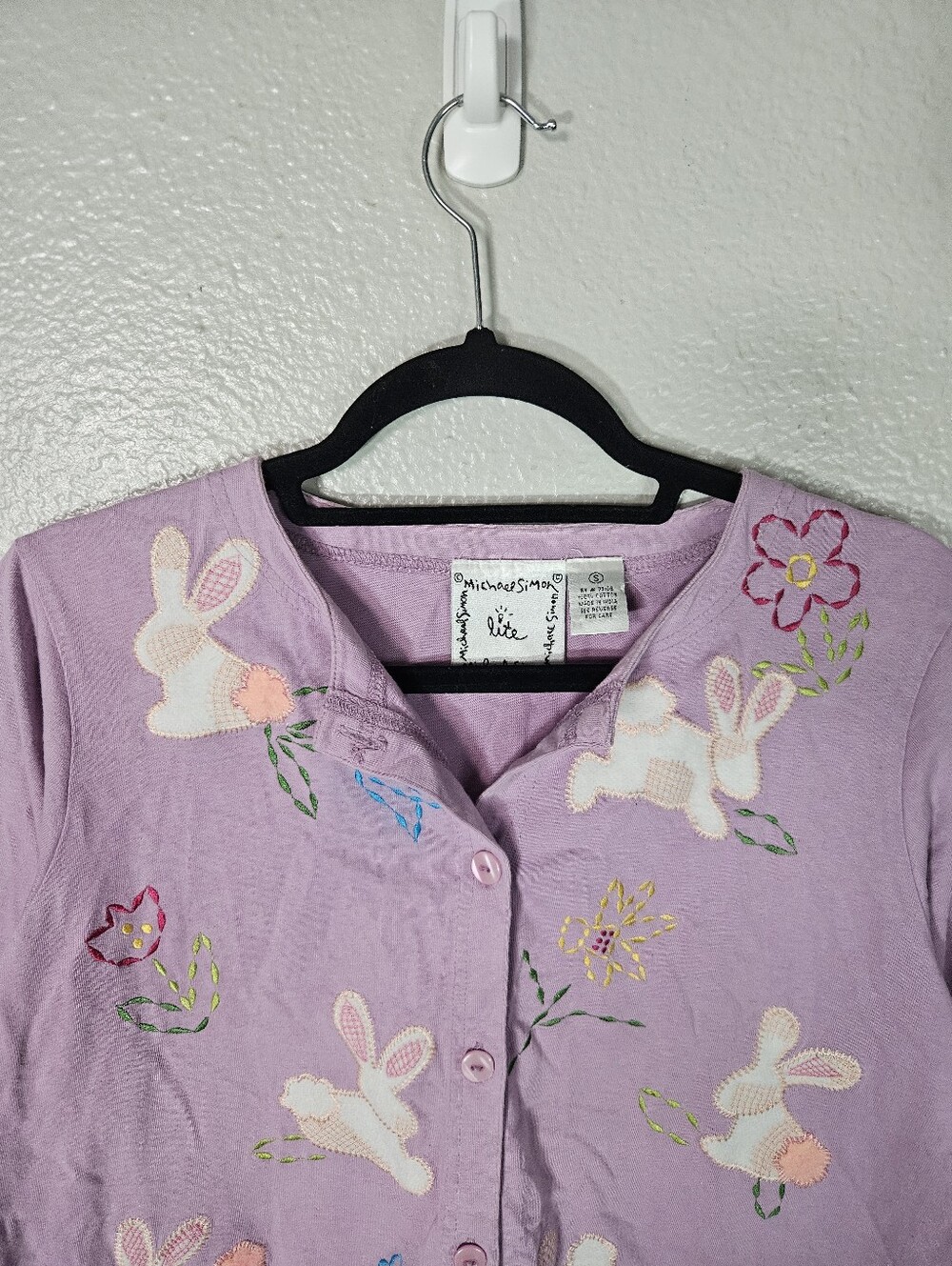 Vintage Michael Simon Bunny Cardigan Size S - Picture 2 of 7